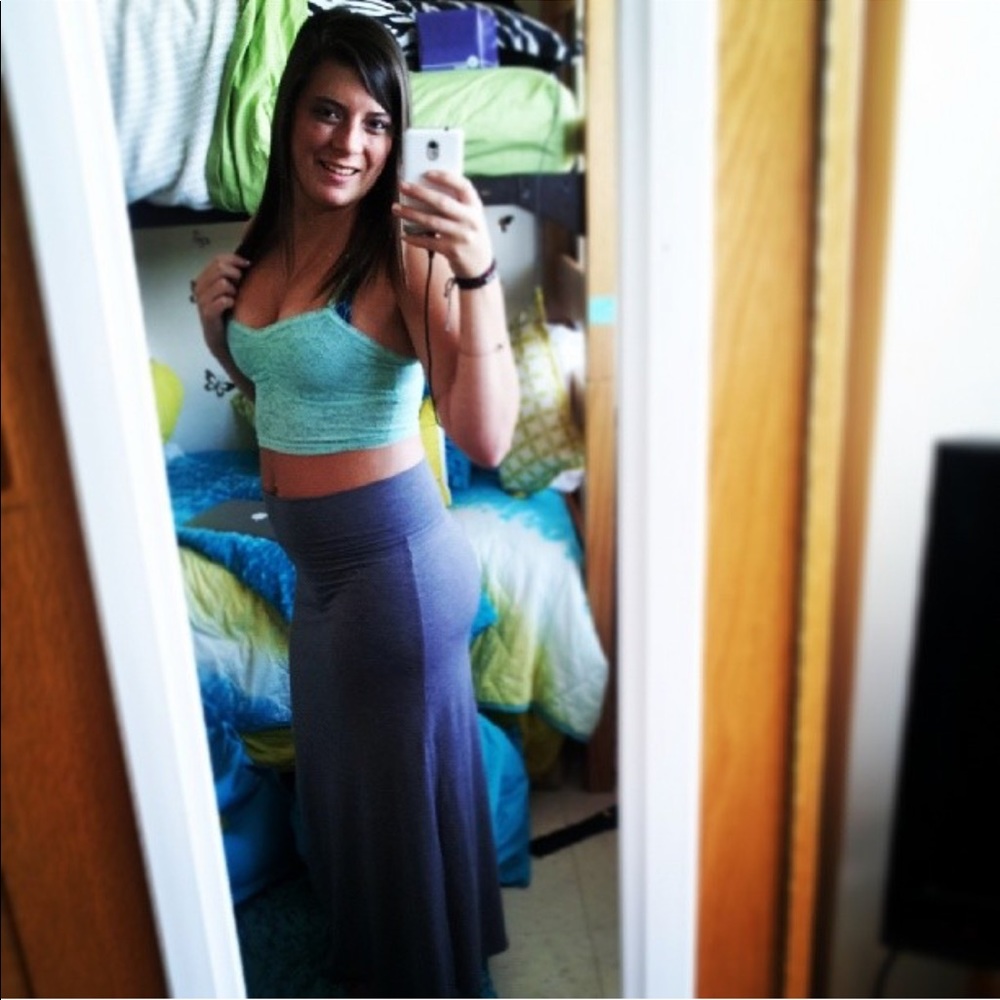 Grey maxi skirt